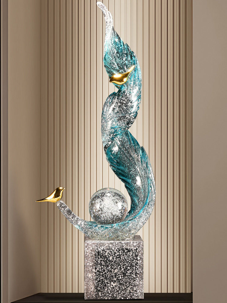 Resin Art Wedding Gift - ホームデコレーション 高級リビングルーム ラッキー大型73cm クリエイティブ彫刻 フロアデコレーション 抽象彫像