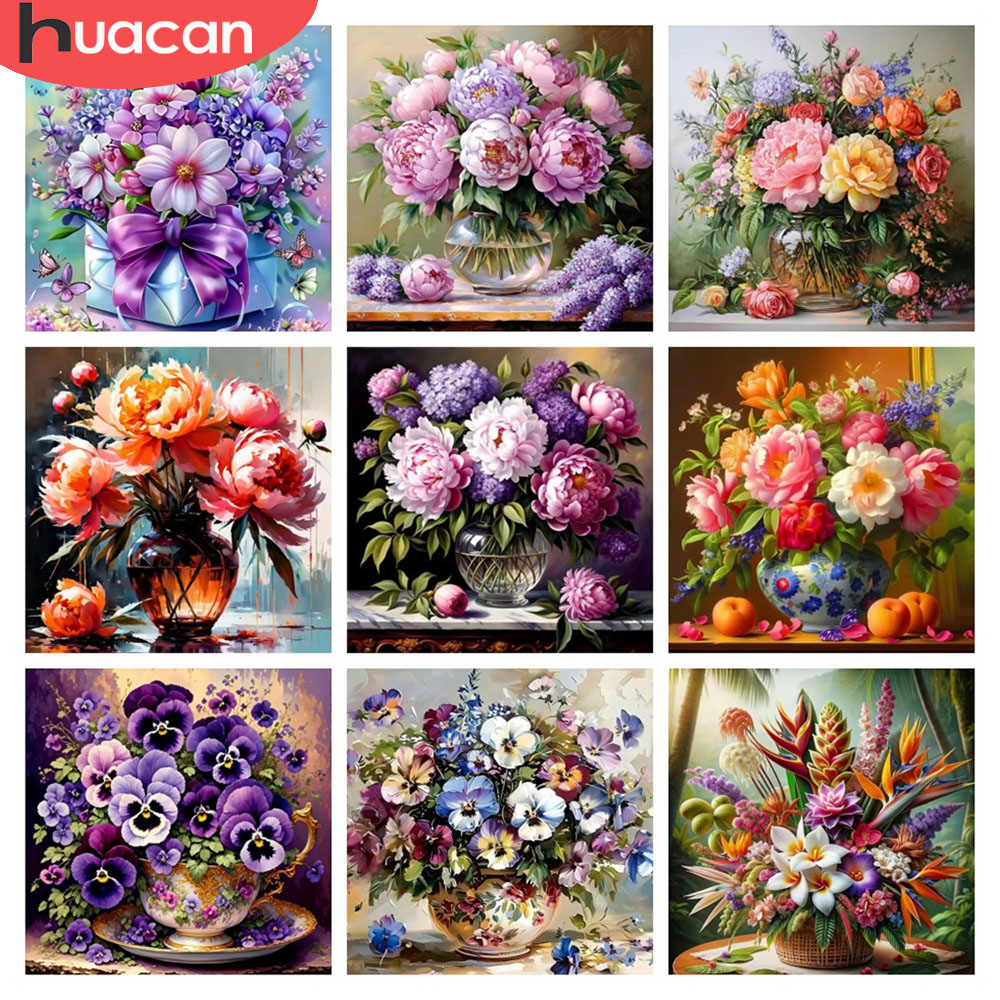 HUACAN 5D ダイヤモンドモザイク ローズフラワーペイ - Resin Art Wallpaper のレビューと価格