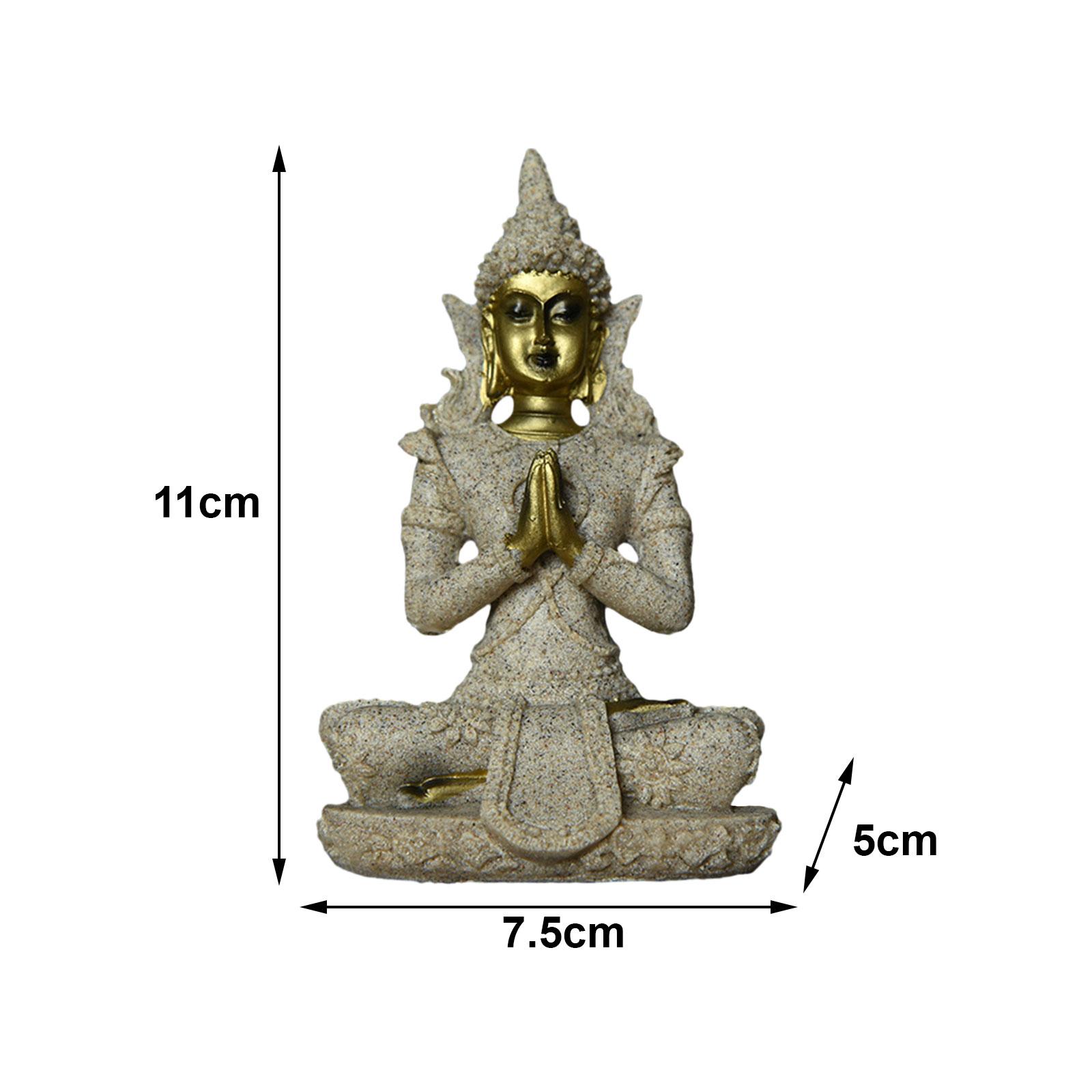 アンティーク調の樹脂製仏像。家庭やオフィスでの装飾、タイ仏教 - Resin Art Work のレビューと価格
