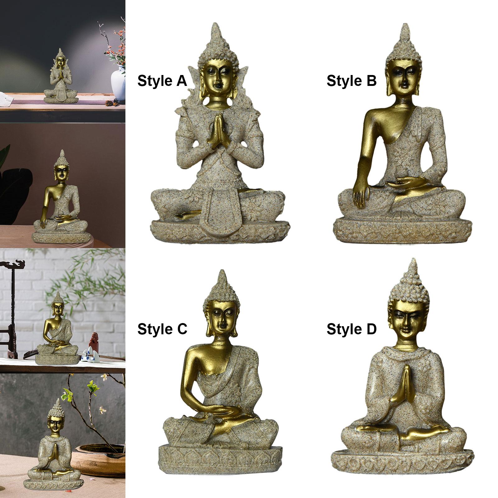 仏教風の装飾品。樹脂製の仏像。家庭やオフィス、テーブルに飾る - Resin Art Work のレビューと価格