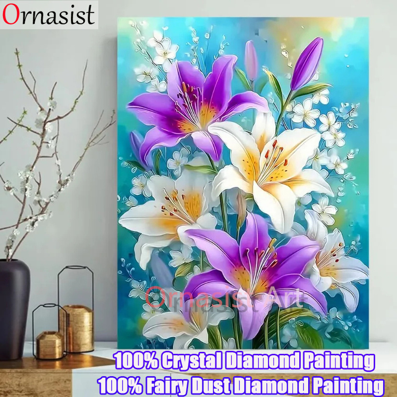 フルクリスタルダイヤモンドモザイクアートフラワーダイヤモンド - Resin Art Wallpaper のレビューと価格