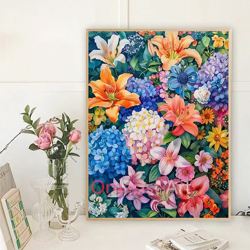 フルクリスタルダイヤモンドモザイクアートフラワーダイヤモンド - Resin Art Wallpaper のレビューと価格